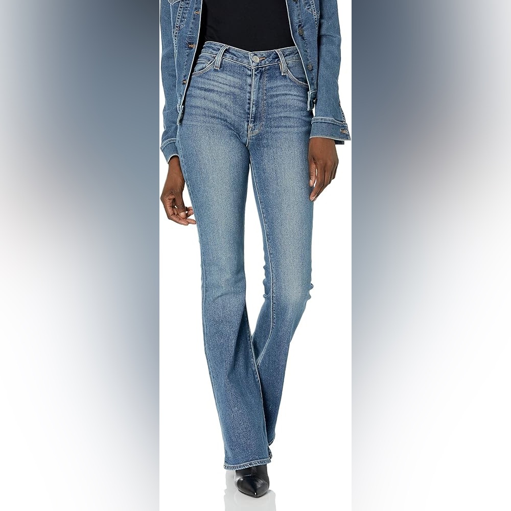 Hudson Jeans Medium Blue Flare Wide-Leg Jeans